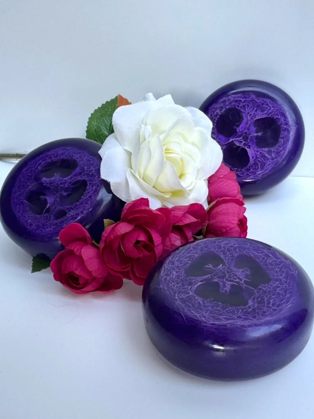 New Magnolia Blossom Loofah Soap - Handcrafted